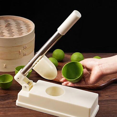 Dumpling Maker Tool Easy Press Mold for Homemade Ravioli Versatile Kitchen Gadget for Dumpling Wrappers and Pierogi Efficient Design with Extended Handle White in Saudi Arabia