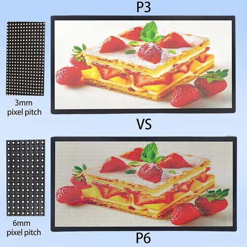 P3 Led Scrolling Programmable Signs, 320x128px High Resolution Digital LED Signage Displays, WIFI & USB Control Electronic Message Board Business Advertising Sign, Support Text/Image/Video 40"x18" in Saudi Arabia