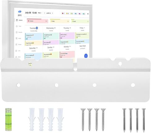حامل جداري لتقويم Skylight مقاس 15 بوصة (الجيل 1.0) | خيارات التثبيت على المسمار أو المثقاب | تتضمن مجموعة تثبيت المستوى والمعدن - سهلة ومتعددة الاستخدامات لأي مساحة in Kuwait
