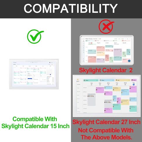 حامل جداري لتقويم Skylight مقاس 15 بوصة (الجيل 1.0) | خيارات التثبيت على المسمار أو المثقاب | تتضمن مجموعة تثبيت المستوى والمعدن - سهلة ومتعددة الاستخدامات لأي مساحة in Kuwait