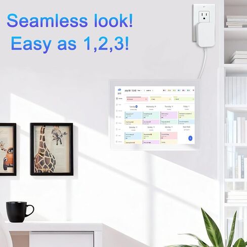 حامل جداري لتقويم Skylight مقاس 15 بوصة (الجيل 1.0) | خيارات التثبيت على المسمار أو المثقاب | تتضمن مجموعة تثبيت المستوى والمعدن - سهلة ومتعددة الاستخدامات لأي مساحة in Kuwait