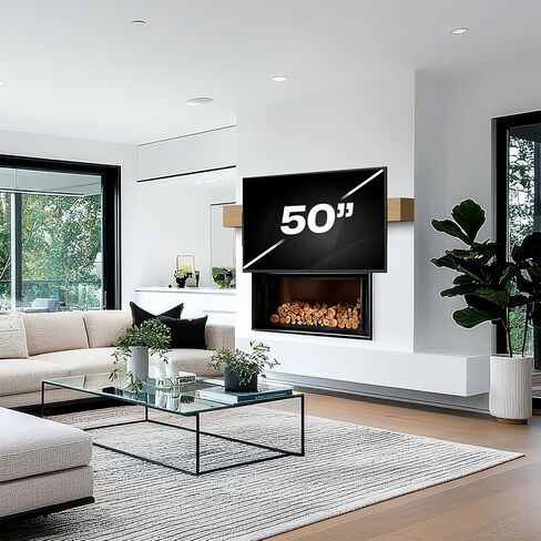 حامل تلفاز VIVO No Drill Clamp-on Mantel لشاشات من 32 إلى 50 بوصة، دعامة إمالة تحمل ما يصل إلى 44 رطلاً، VESA حتى 400x400، أسود، MOUNT-M50C in Saudi Arabia