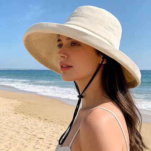 Summer Sun Bucket Hats for Women Wide Brim Packable Beach Hat for Hiking Beach Fishing Summer Safari in Saudi Arabia