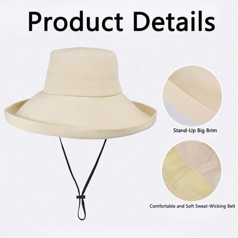 Summer Sun Bucket Hats for Women Wide Brim Packable Beach Hat for Hiking Beach Fishing Summer Safari in Saudi Arabia