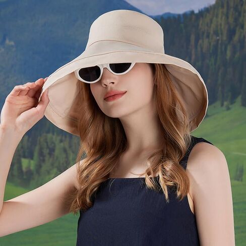 Summer Sun Bucket Hats for Women Wide Brim Packable Beach Hat for Hiking Beach Fishing Summer Safari in Saudi Arabia