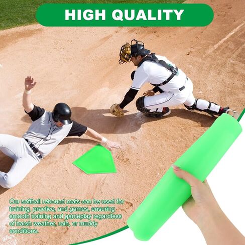 Baseball Home Plate Set, Glow in The Dark Baseball Softball for Practice, with 3 Base Plates, a Home Plate,a Pitcher’s Plate, 4 Pickballs, 1 Storage Bag in Kuwait