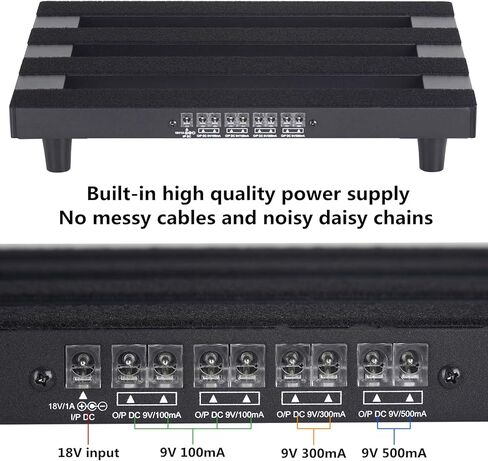 14"x 10.6" Guitar Pedal Board with Built-in Power Supply Aluminum Alloy Pedalboard with Carry Bag (PPB-14D) in Kuwait
