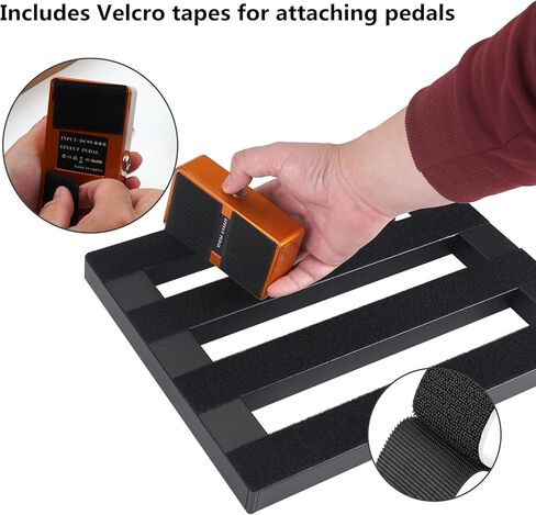 14"x 10.6" Guitar Pedal Board with Built-in Power Supply Aluminum Alloy Pedalboard with Carry Bag (PPB-14D) in Kuwait