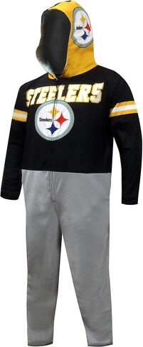 Mens Pittsburgh Steelers One Piece Union Suit Hooded Pajama in Saudi Arabia