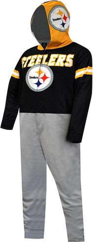 Mens Pittsburgh Steelers One Piece Union Suit Hooded Pajama in Saudi Arabia