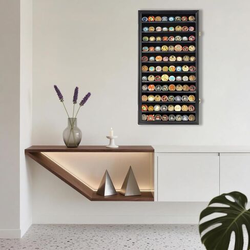 Souvenir Coin Poker Chips Display Case Cabinet Holder Matches Matchbook Display Case Frame Rack Holds up to 117 MatchBooks or Boxes 98% UV Locks (Black Finish) in Saudi Arabia