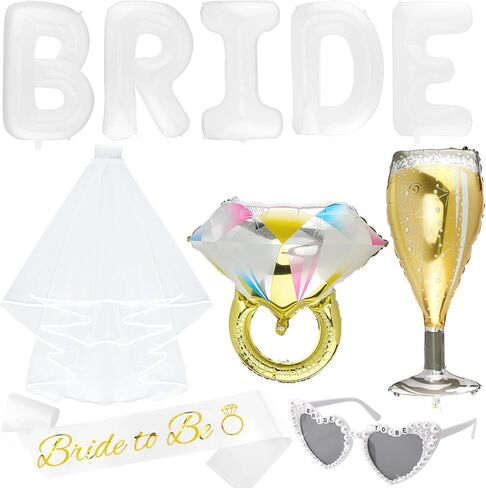 Crystal Bride to Be Sash and Bridal Veil with Clips, Bachelorette Party Decorations Set - Bachelorette Shower Gifts for Bride, Bridal Party Favors Wedding Accessories in Saudi Arabia