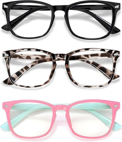 نظارات CHEERS DEVICES الزرقاء لحجب الضوء للأطفال والأولاد والبنات والمراهقين - نظارات كمبيوتر بإطار غير قابل للكسر ومضادة للوهج in Kuwait