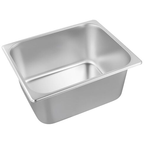 3 Pack Anti-Jam Hotel Pans, 1/2 Size 6 Inch Deep Steam Table Pan with Lid, Catering Storage Metal Food Pan for Home, Restaurant, Buffet in Kuwait