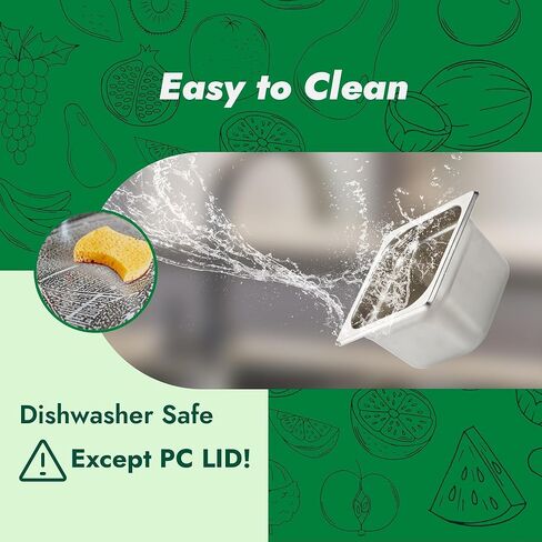 HECMAC 6 عبوات من مقلاة الفندق المضادة للمربى مع غطاء عادي شفاف، مقاس 1/6 عمق 4 بوصة، شديدة التحمل، مقلاة طاولة بخار تجارية من الفولاذ المقاوم للصدأ، مقلاة طعام معدنية لتخزين الطعام، 23 مقياس in Kuwait