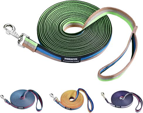 Lunge Line for Horse, Equine Lunge Line with Solid Swivel Alloy Trigger Buckle for Accurate Equestrian Training, Competition and Daily Use, 26ft/8m (Black-Blue-Beige-Green) in Kuwait