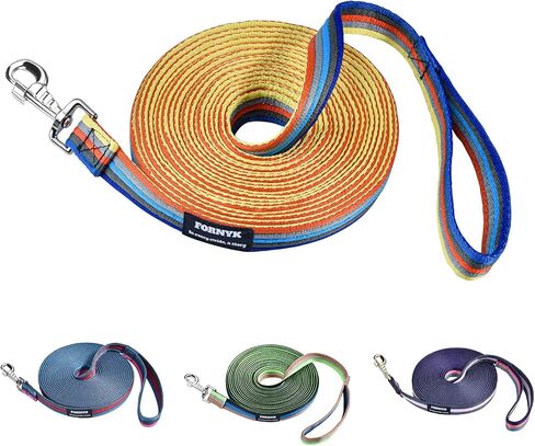 خط اندفاع للحصان، خط اندفاع للخيول مع إبزيم زناد من سبيكة دوارة صلبة لتدريب الفروسية الدقيق والمنافسة والاستخدام اليومي، 26 قدمًا/8 متر (أسود-أزرق-بيج-أخضر) in Kuwait