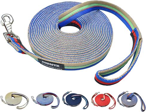 Lunge Line for Horse, Equine Lunge Line with Solid Swivel Alloy Trigger Buckle for Accurate Equestrian Training, Competition and Daily Use, 26ft/8m (Black-Blue-Beige-Green) in Kuwait