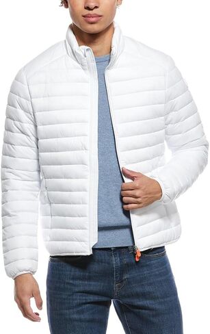 Save The Duck Mens Alessandro Puffer Jacket, M, White in Kuwait