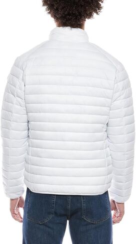 Save The Duck Mens Alessandro Puffer Jacket, M, White in Kuwait