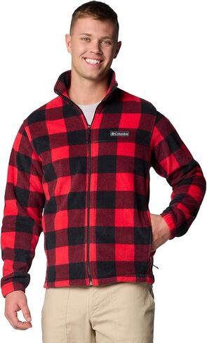 Columbia Sportswear Mens Steens Mountain Printed Jacket, Chalk Check Print 2, XX-Large in Kuwait
