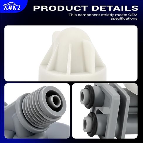 7187065 Water Softener Nozzle & Venturi Assembly for Kenmore, Morton, GE, Whirlpool, NorthStar, Rheem, EcoWater, Bosch, TapworksI, Viessmann, Trrnnity - Replaces 7214969, 7165704, 7238450, WS15X10027 in Kuwait