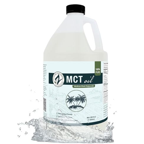 MCT Oil, Certified Food and Therapeutic Grade, Carrier, Massage, Hydrating, Hair, 0 Additives, (128 Ounce (1Gallon)) in Kuwait