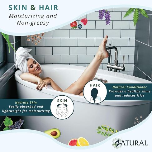 MCT Oil, Certified Food and Therapeutic Grade, Carrier, Massage, Hydrating, Hair, 0 Additives, (128 Ounce (1Gallon)) in Kuwait