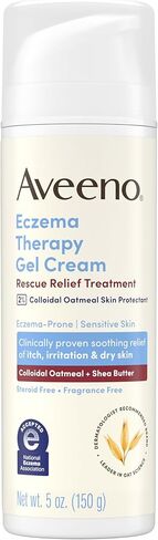 Aveeno Eczema Therapy Therapy Rescue Righting Cream with Groldalal Poatmeal Skin-Prottain ، وتهدئ على الفور ويبرد من الحكة الجافة ، والستيرويد والرائحة الخالية من العطور ، 5.0 FL. أوز in Saudi Arabia