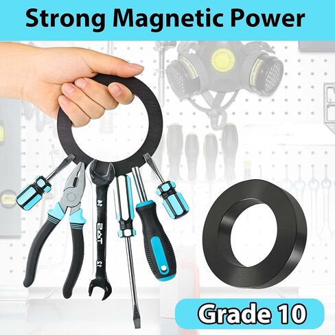 4 قطع من مغناطيس حلقة الفريت | OD2.35 × ID1.25 بوصة × 0.39 بوصة سمك | مغناطيس دونات سيراميك كبير بفتحة | مغناطيسات مستديرة للحرف اليدوية | العلوم الصناعية in Kuwait