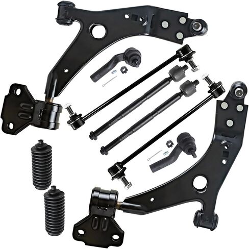 Detroit Axle - 10pc Front End Suspension Kit for 2015-2017 Chrysler 200, 2013-2016 Dodge Dart 2 Lower Control Arms with Ball Joints 2 Sway Bar Links 4 Inner Outer Tie Rods 2 Boots Replacement in Kuwait