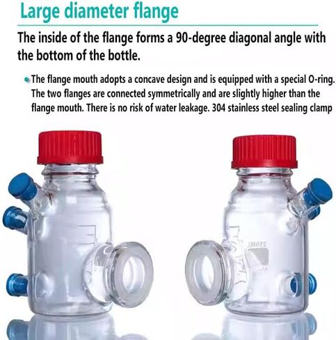 غرفة التفاعل الكهروكيميائي، مفاعل زجاجي ثنائي الخلية عالي البورسليكات من النوع H، سعة 100 مل فردي/200 مل إجمالي، وصلات جانبية ذات 14 منفذًا، مع غشاء تبادل البروتون ومنفذ برجي in Kuwait