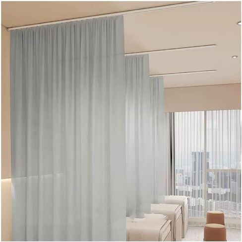 Privacy Partition Curtain, Medical Beauty Salon Partition Curtain with Bendable Track, Suitable for Hospitals, Beauty Salons, Homes, Dressing Rooms(Light Grey,4.5 * 2.7m) in Saudi Arabia