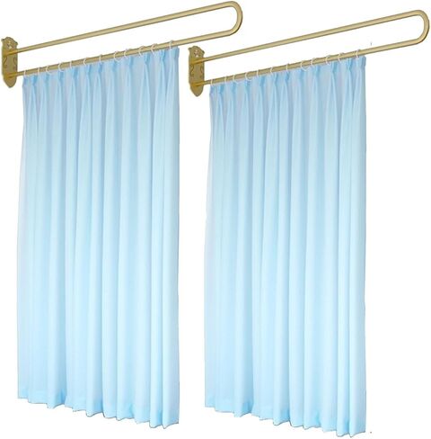 ستائر مقسمة للغرفة زرقاء لجمال المستشفى بين الأسرّة، ستارة مقصورة لتقسيمات الخصوصية الداخلية، فاصل للغرفة المعلقة مع دعم معدني على شكل حرف U، حزمة واحدة بعرض 2.3 م/90.5 بوصة in Kuwait