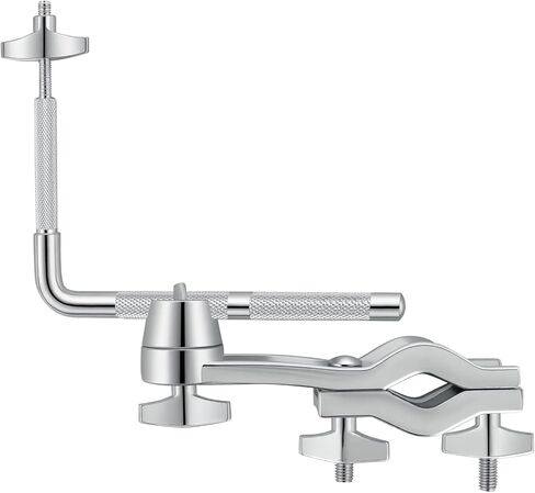 RANMING Metronome Clamp حامل تثبيت المسرع المعدني شديد التحمل مع قضيب على شكل حرف L وقبضة مقاومة للانزلاق وتصميم سريع الإعداد وقوس مقاوم للاهتزاز لممارسة مجموعة الطبول الآمنة والأداء in Kuwait