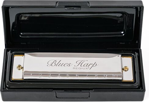Blues Harp Diatonic Harmonica, 10-Hole Key of C, Beginner Harmonica for Students & Adults, with Protective Case in Kuwait