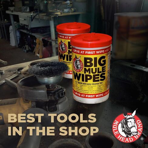 XL Heavy-Duty Cleaning Wipes – All-Purpose Wipes for Garage, Grease, Ink, Paint & More – Home Cleaning, Car Interiors, Indoor and Outdoor Surfaces in Kuwait