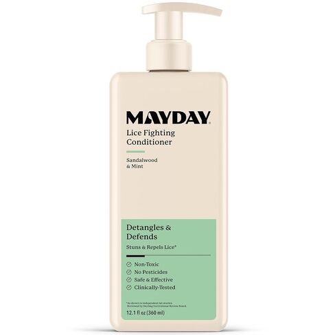 Daily Lice Routine Bundle – 12oz Shampoo & 12oz Conditioner | Non-Toxic, Pesticide-Free, Scientifically Proven Lice Treatment & Defense for All Hair Types | Sandalwood & Mint Formula in Kuwait