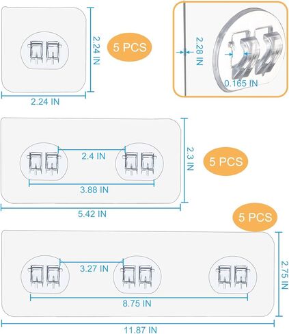 15 قطعة بديلة لاصقة لعلبة الدش، لاصقة لرف الدش بدون حفر، خطافات لاصقة قوية لاستبدال أرفف الدش ومنظم رفوف المطبخ in Kuwait