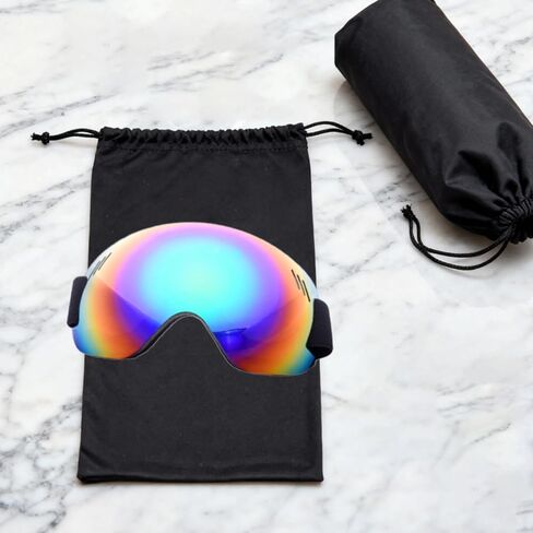 2Pcs Ski Goggle Bag Microfiber Pouch Snow Ski Goggle Soft Pouch Case Drawstring Bags Soft Micro Fiber in Kuwait