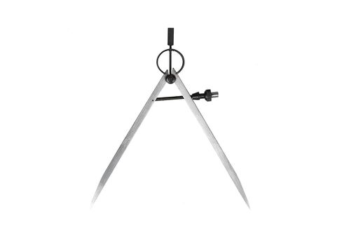 PEC Tools Precision Spring Dividers with Flat Legs and Solid Nut, Polished Natural Steel Finish, Fine Adjustments, Scribing Compass 8" Size and Capacity in Saudi Arabia