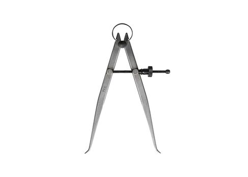 PEC Tools Precision Spring Dividers with Flat Legs and Solid Nut, Polished Natural Steel Finish, Fine Adjustments, Scribing Compass 8" Size and Capacity in Saudi Arabia