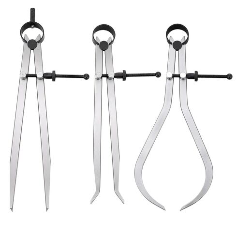 3 Pcs 8 Inch Long Spring Caliper Set, Carbon Steel Outside Divider Caliper Compass, Calipers Measuring Tool for Wood Turning Lathe Projects in Saudi Arabia