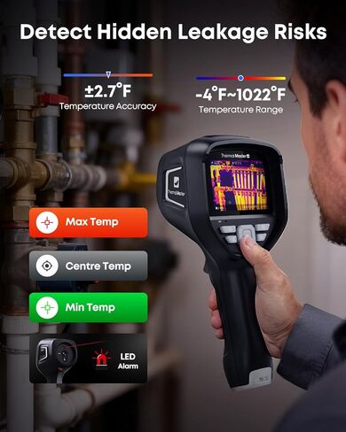 Handheld Thermal Camera, 512×384 X³ IR Resolution, -4℉ to 1022℉, 640×480 3.5" IPS Screen, Thermal Imager with Macro Lens (Thor001) in Kuwait