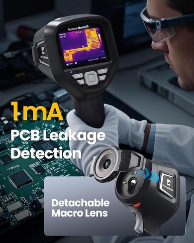 Handheld Thermal Camera, 512×384 X³ IR Resolution, -4℉ to 1022℉, 640×480 3.5" IPS Screen, Thermal Imager with Macro Lens (Thor001) in Kuwait