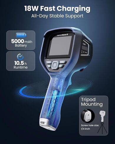 Handheld Thermal Camera, 512×384 X³ IR Resolution, -4℉ to 1022℉, 640×480 3.5" IPS Screen, Thermal Imager with Macro Lens (Thor001) in Kuwait