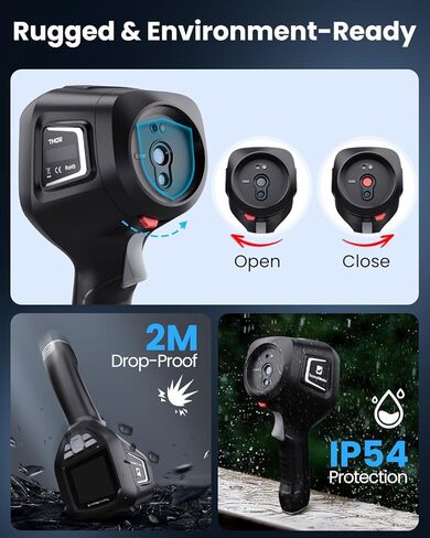 Handheld Thermal Camera, 512×384 X³ IR Resolution, -4℉ to 1022℉, 640×480 3.5" IPS Screen, Thermal Imager with Macro Lens (Thor001) in Kuwait