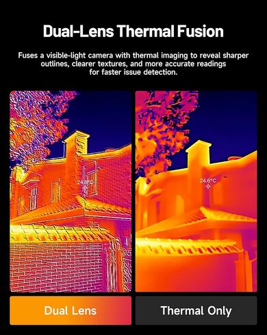 TOPDON TC001 Max Dual-Lens Thermal Camera, Compatible with Any USB-C iPhone, iPad & Android Device, 512 x 384 Super Resolution, 256 x 192 IR Resolution Thermal Imager, -4°F~1022°F Temp Range- Blue in Kuwait