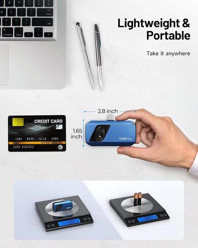 TOPDON TC001 Max Dual-Lens Thermal Camera, Compatible with Any USB-C iPhone, iPad & Android Device, 512 x 384 Super Resolution, 256 x 192 IR Resolution Thermal Imager, -4°F~1022°F Temp Range- Blue in Kuwait