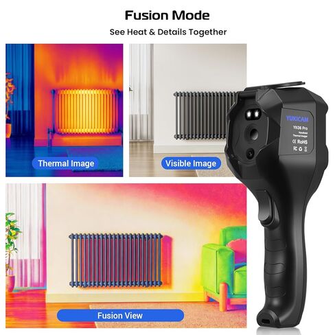 Thermal Camera for Home Inspection, 240×240 Infrared Thermal Imaging Camera with Dual-Light Fusion, Smart Modes, 25Hz IR Camera, -4°F to 1022°F Handheld Thermal Imager for Water Leaks, HVAC,Electrical in Saudi Arabia